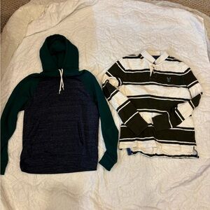 Size S Mens Old Navy Hoodie & American Eagle Polo